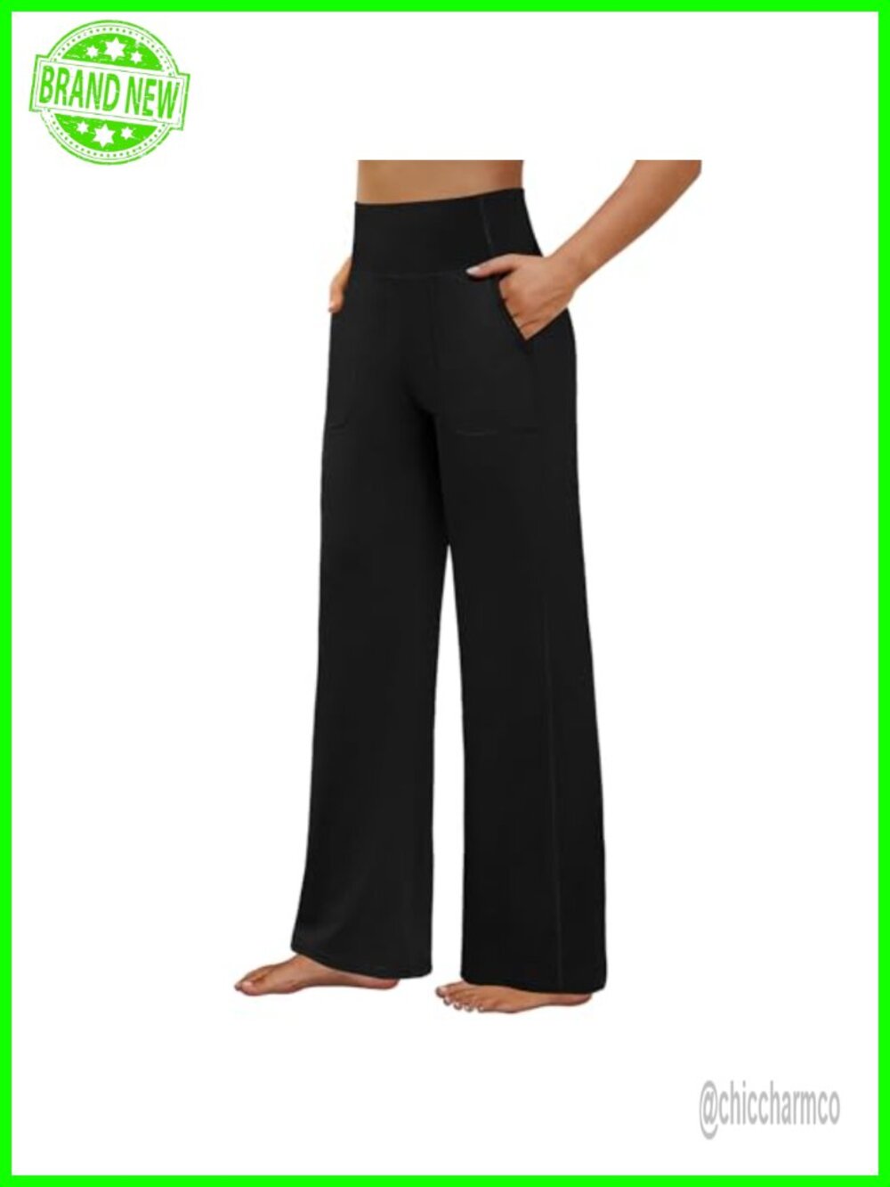 High Waist Wide Leg Yoga Pants with Pockets Buttery Soft